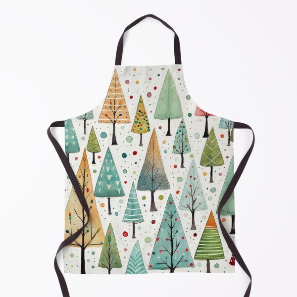 Item preview, Fun colorful line art doodle art Christmas trees art designed and sold by Inktown.