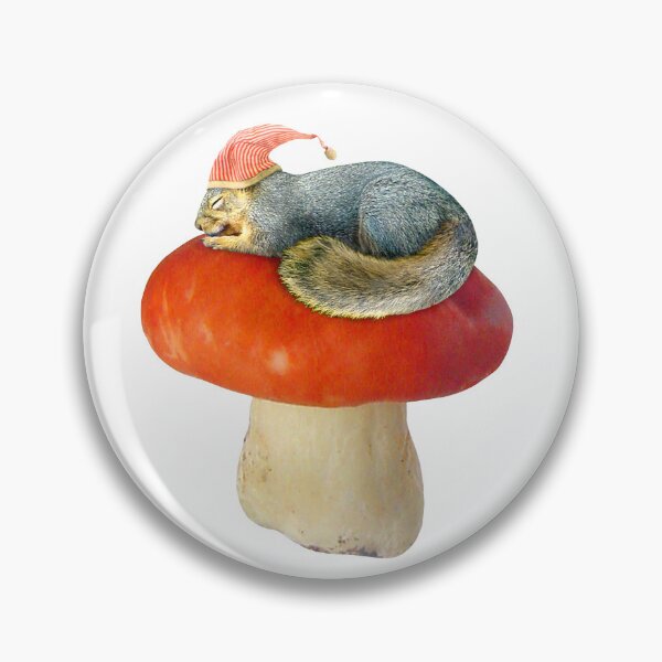 Item preview, Sleeping Squirrel on Mushroom designed and sold by catsclips.