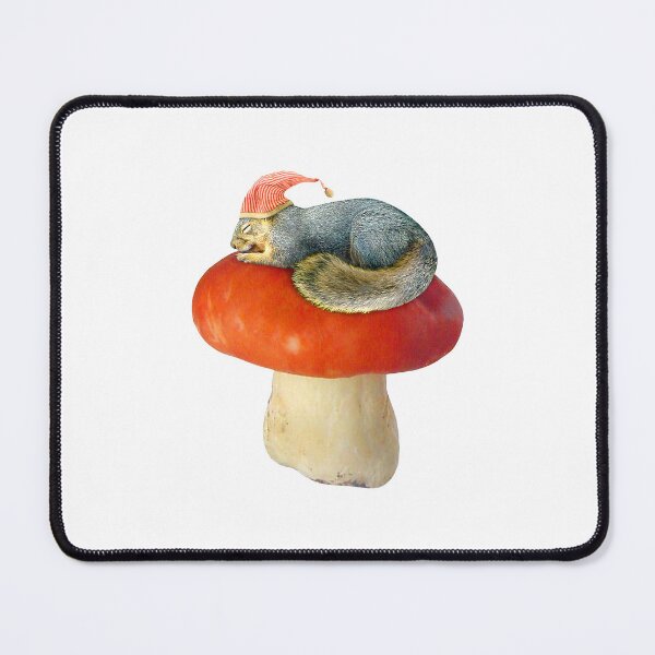 Item preview, Sleeping Squirrel on Mushroom designed and sold by catsclips.
