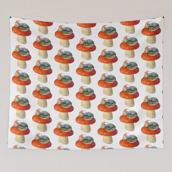 Item preview, Sleeping Squirrel on Mushroom designed and sold by catsclips.
