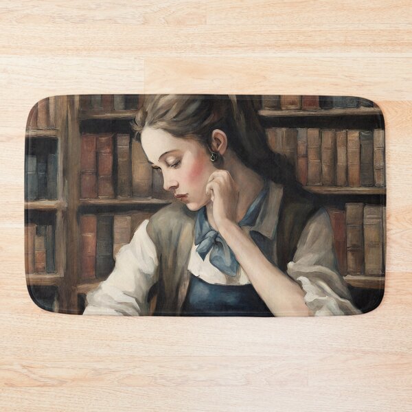 Item preview, Copy of Beautiful Girl In The Library With Floral designed and sold by Modern-Tropical.