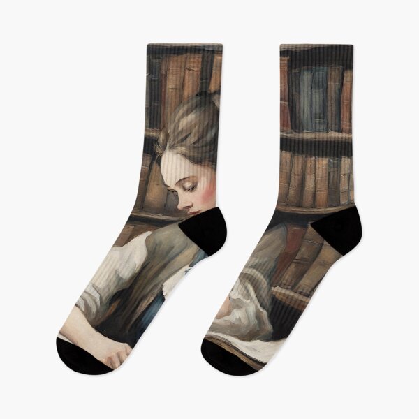 Item preview, Copy of Beautiful Girl In The Library With Floral designed and sold by Modern-Tropical.