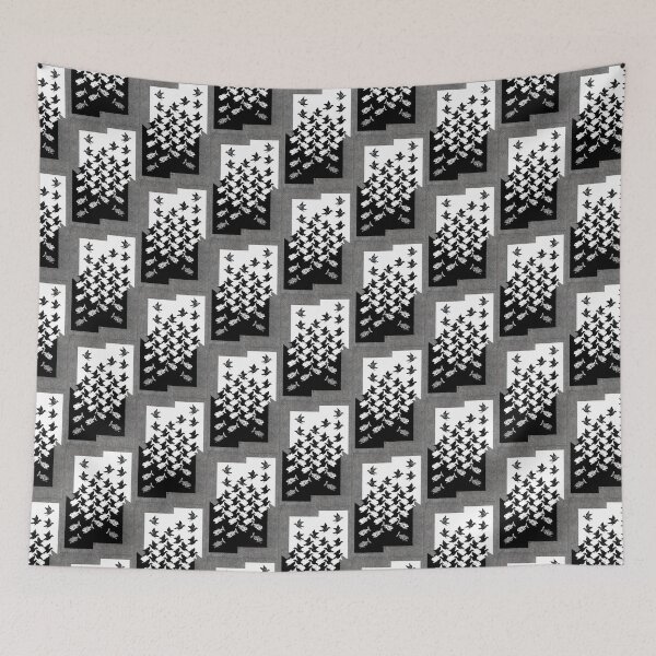Item preview, maurits cornelis escher, m c escher paintings, m c escher artwork designed and sold by marti-oryo.