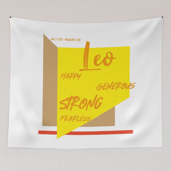Item preview, Leo zodiac sign happy, generous, strong and fearless design designed and sold by Mario Cabrera.
