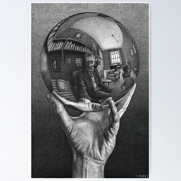 Item preview, maurits cornelis escher, m c escher paintings, m c escher artwork designed and sold by marti-oryo.