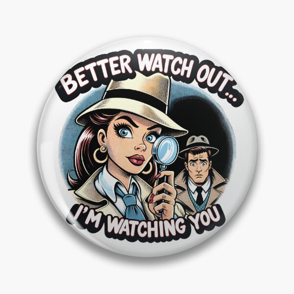 Item preview, Love's Watchful Eye - Comic Detective Design designed and sold by PapaMikeCrafts.
