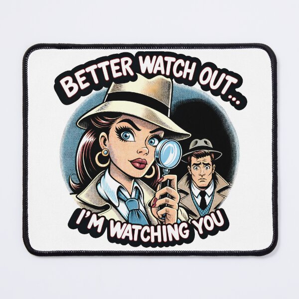 Item preview, Love's Watchful Eye - Comic Detective Design designed and sold by PapaMikeCrafts.