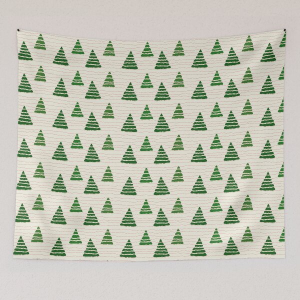 Item preview, Christmas trees with red beads strings pattern designed and sold by Zhirafa.