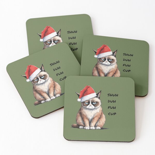 Item preview, Shuh Duh Fuh Cup Funny Christmas Cat designed and sold by MEMEBAR.