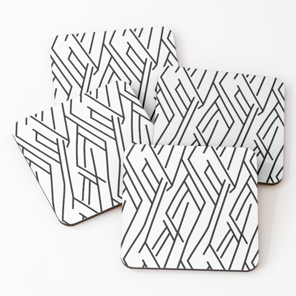 Item preview, Abstract lines pattern, black & white, modern pattern design designed and sold by ontano.