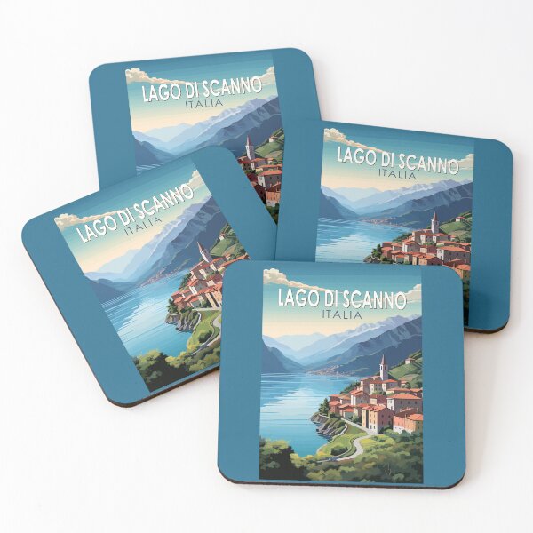 Item preview, Lago di Scanno Italia Travel Art Vintage designed and sold by KrisSidDesigns.