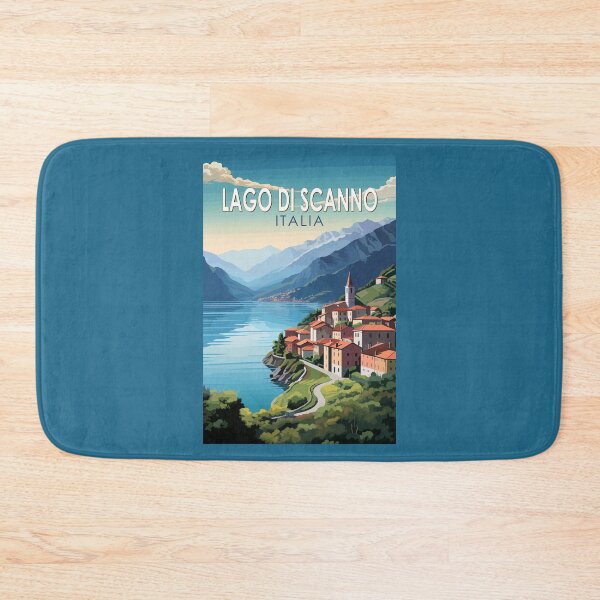 Item preview, Lago di Scanno Italia Travel Art Vintage designed and sold by KrisSidDesigns.