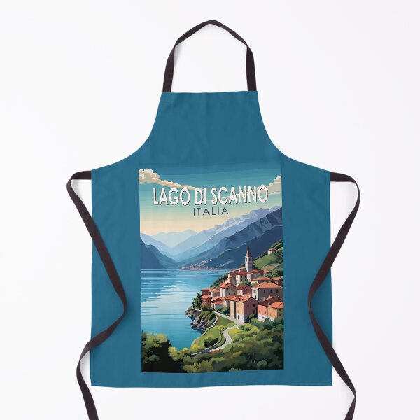 Item preview, Lago di Scanno Italia Travel Art Vintage designed and sold by KrisSidDesigns.