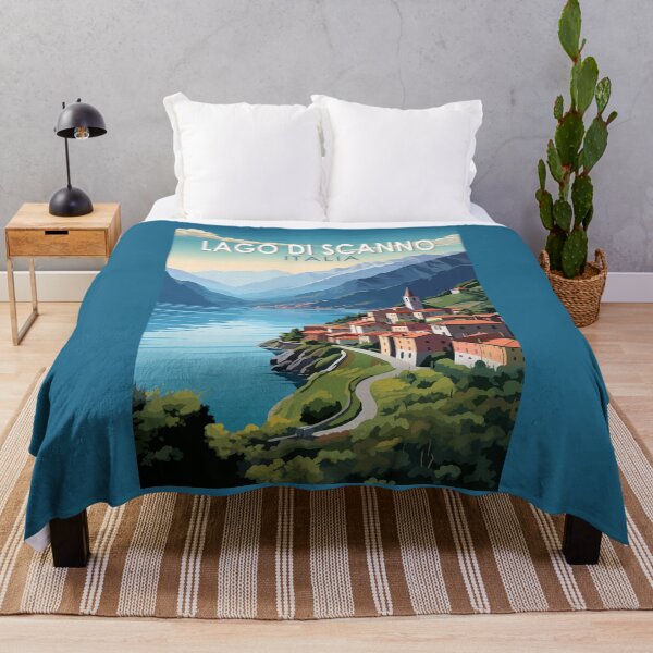 Item preview, Lago di Scanno Italia Travel Art Vintage designed and sold by KrisSidDesigns.