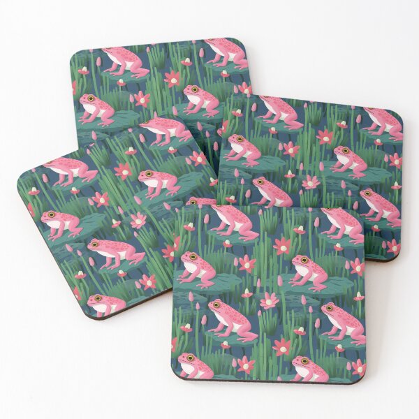 Item preview, pink frogs and flowers #2 designed and sold by darkartsflowers.