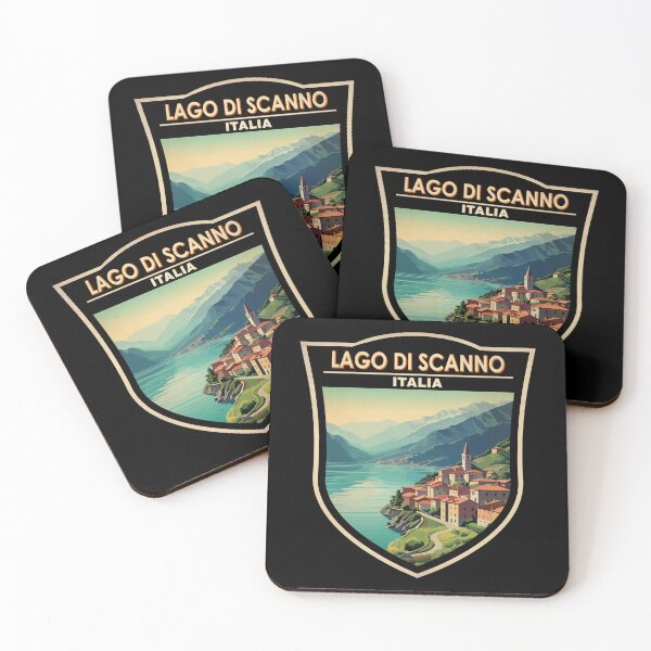 Item preview, Lago di Scanno Italia Travel Art Badge designed and sold by KrisSidDesigns.