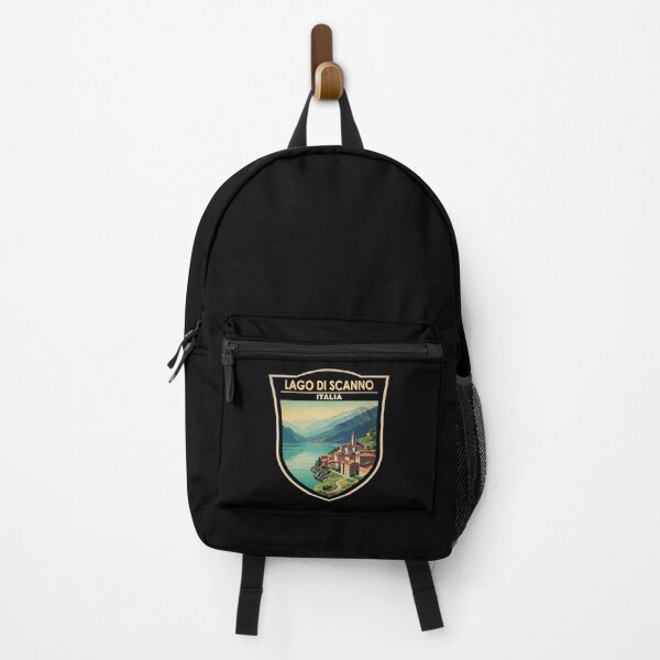 Item preview, Lago di Scanno Italia Travel Art Badge designed and sold by KrisSidDesigns.