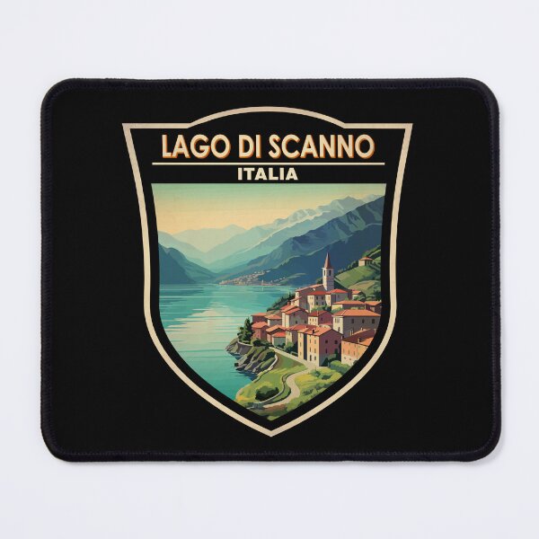 Item preview, Lago di Scanno Italia Travel Art Badge designed and sold by KrisSidDesigns.