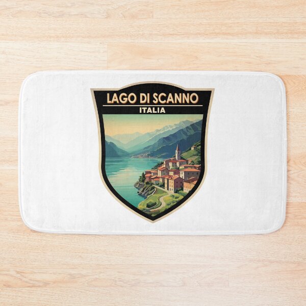 Item preview, Lago di Scanno Italia Travel Art Badge designed and sold by KrisSidDesigns.