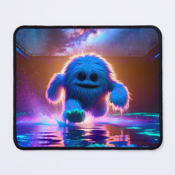 Item preview, Neon Blacklight Style Fluffy Alien Leap designed and sold by Matt's Artificial Nature.