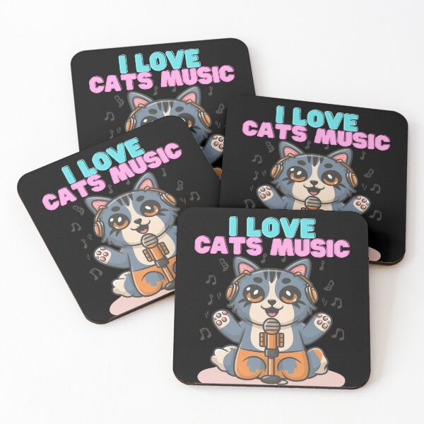 Item preview, I Love Cats Music | Cute Cat Singing | Cats Music Lovers designed and sold by MarsLights.