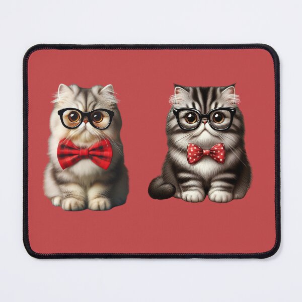 Item preview,  cute cats with glasses  designed and sold by Cuteanimecorner.