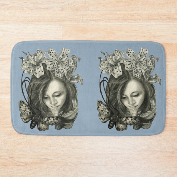 Item preview, Woman with tiger lilies and giant leopard moth designed and sold by KnowingWonder.