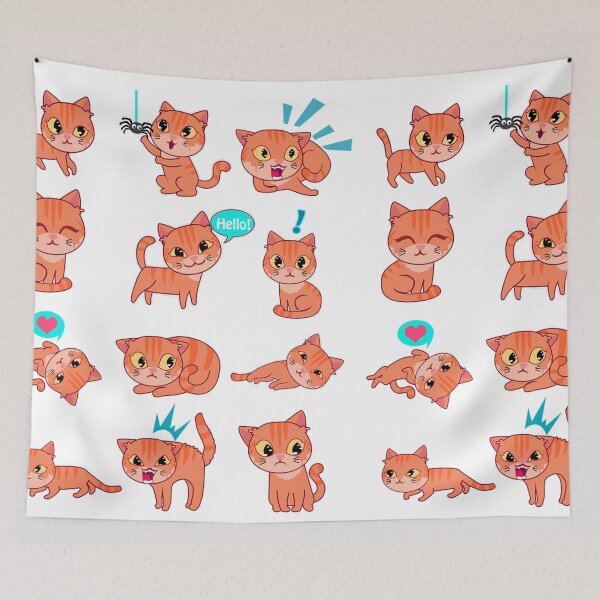 Item preview, funny cute cartoon cat pattern designed and sold by DarioCrow.