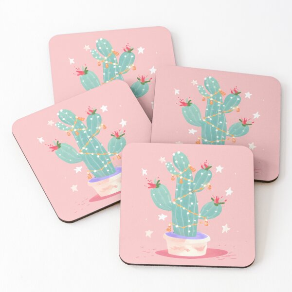 Item preview, Christmas Cactus with fairylights | funny christmas art designed and sold by WrapNRibbons.