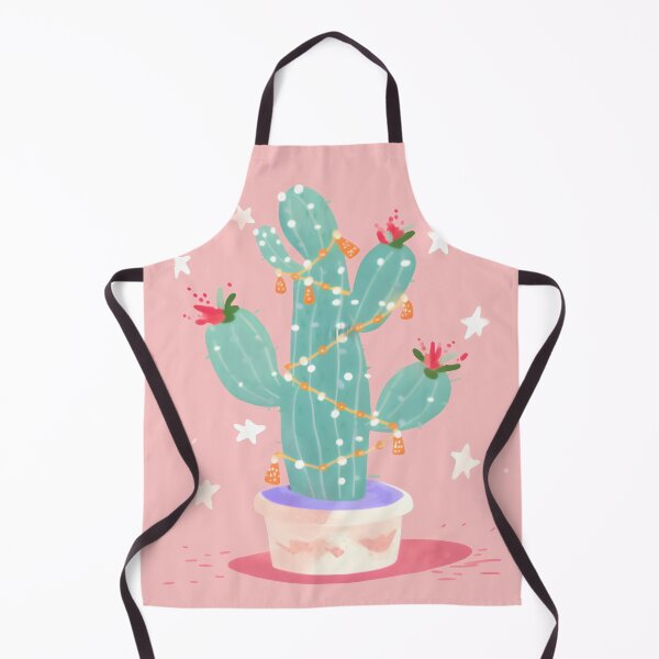 Item preview, Christmas Cactus with fairylights | funny christmas art designed and sold by WrapNRibbons.