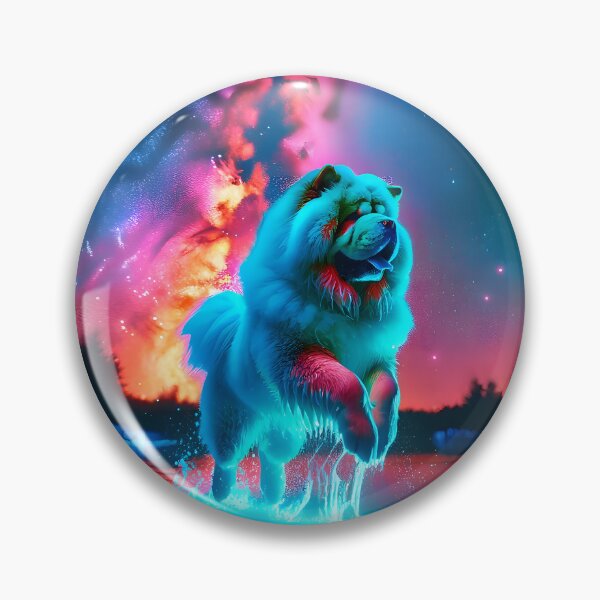 Item preview, Neon Blacklight Style Chow Dog Leap designed and sold by Matt's Artificial Nature.