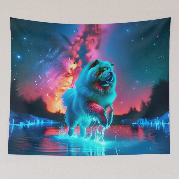 Item preview, Neon Blacklight Style Chow Dog Leap designed and sold by Matt's Artificial Nature.