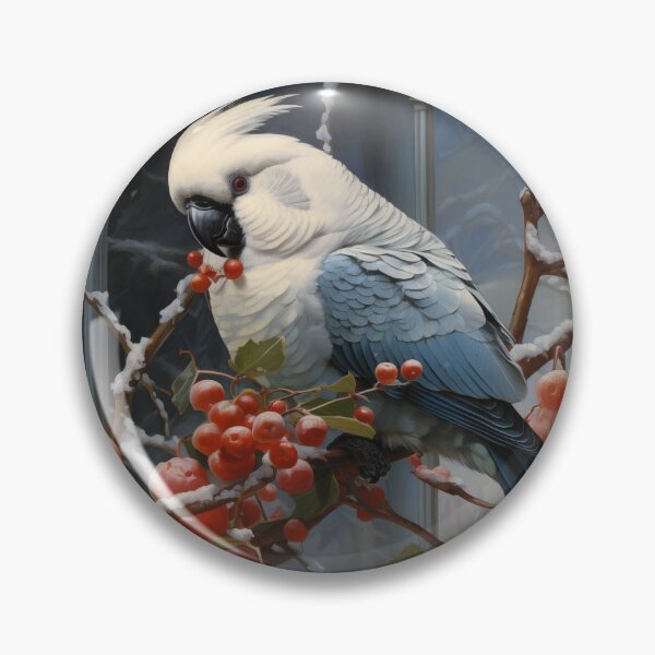 Item preview, Gothic Window Reverie: Snowberries & Cockatoo designed and sold by ArtGetGallery.