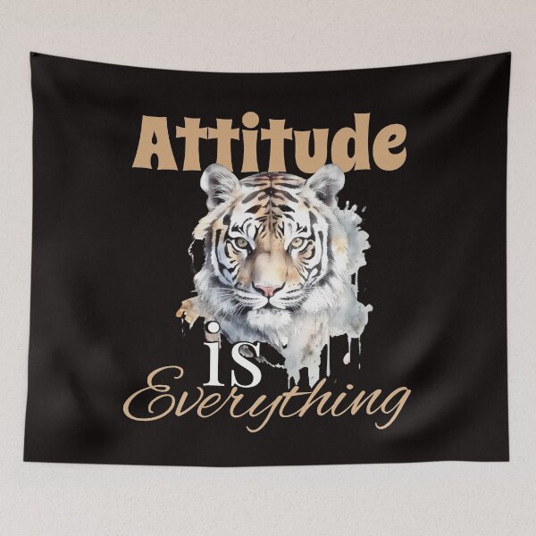 Item preview, Attitude is Everything Tiger designed and sold by TigerRoseStudio.