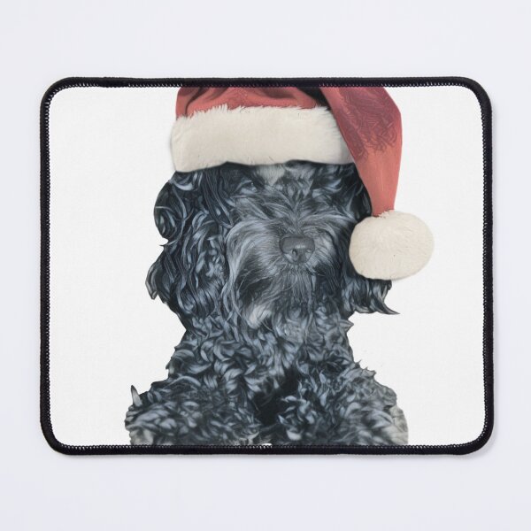 Item preview, Cockapoo in a Christmas Santa Hat (White) designed and sold by LearsInteriors.