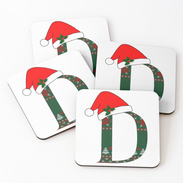 Item preview,  Christmas initials, like knitted, letter D  with Santa's hat designed and sold by Route51.