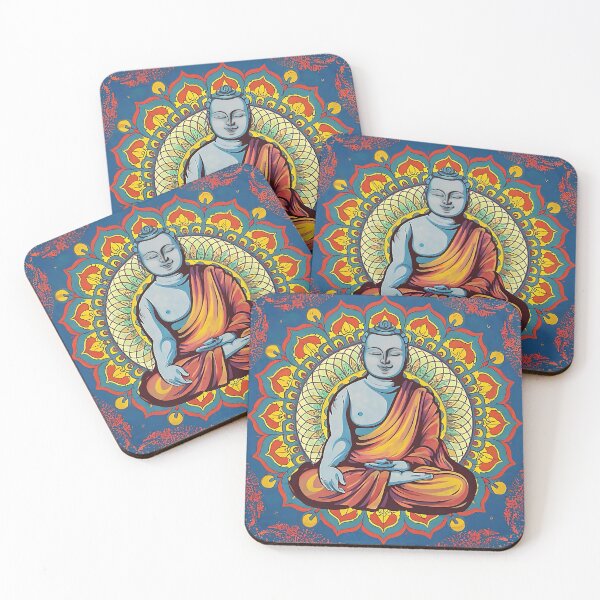 Item preview, Blue buddah with geometric background  designed and sold by EasyPrints337.