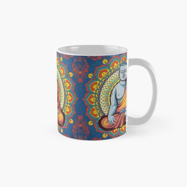 Item preview, Blue buddah with geometric background  designed and sold by EasyPrints337.