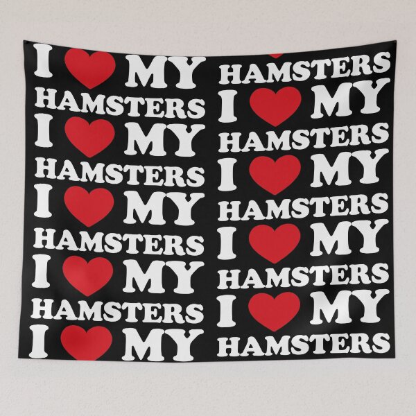 Item preview, I love my hamsters /white/ designed and sold by EmeraldeaArt.