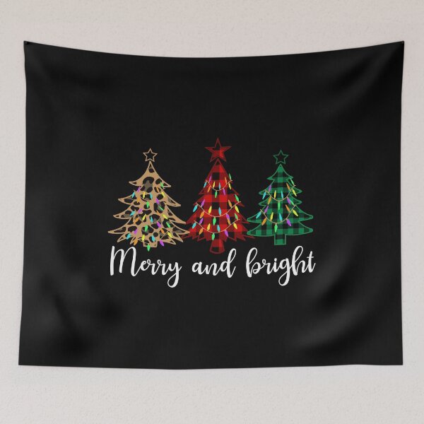 Item preview, Merry and Bright Flannel and Leopard Christmas Trees  designed and sold by Smix Pixels.