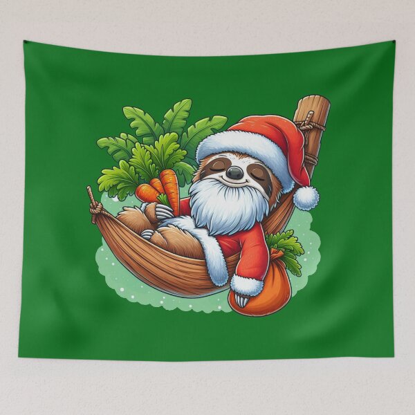 Item preview, Sloth as santa claus drawing designed and sold by Blondiabshop.