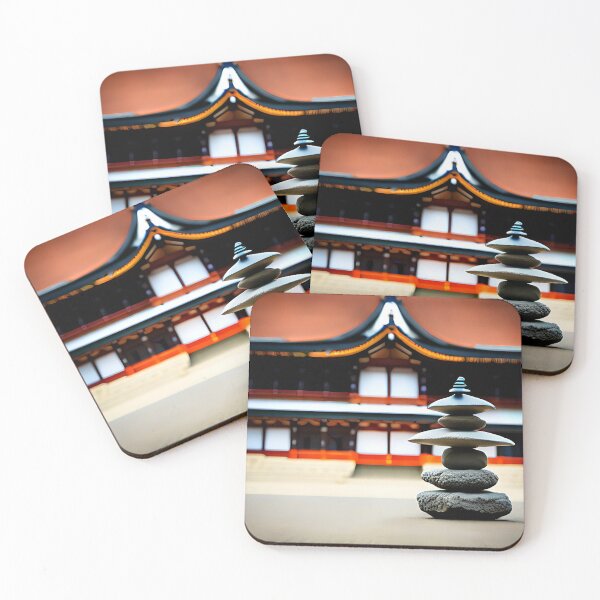 Item preview, Japanese temple with zen statue - designed and sold by Mothrrr.