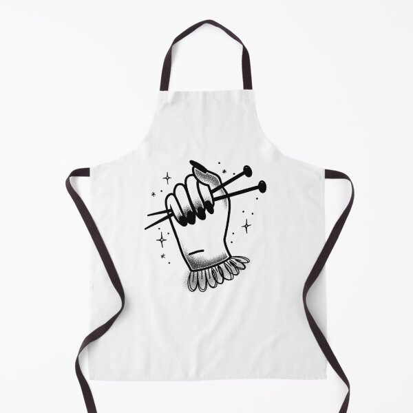 Item preview, Tattoo style hand with knitting needles designed and sold by jazzydevil.