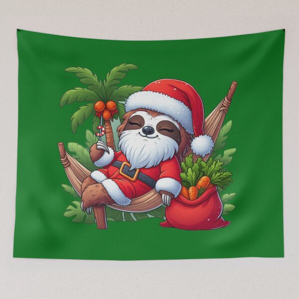 Item preview, Sloth as santa claus drawing designed and sold by Blondiabshop.