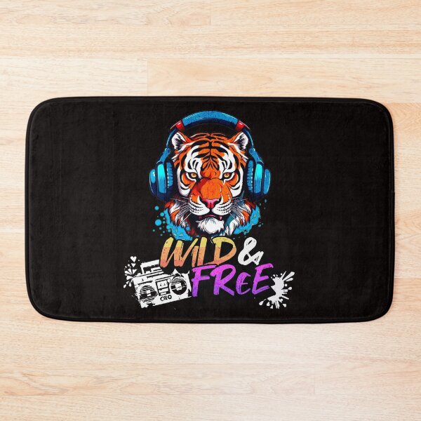 Item preview, Wild and Free Tiger With Headphones designed and sold by TigerRoseStudio.