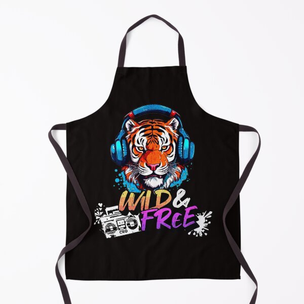 Item preview, Wild and Free Tiger With Headphones designed and sold by TigerRoseStudio.