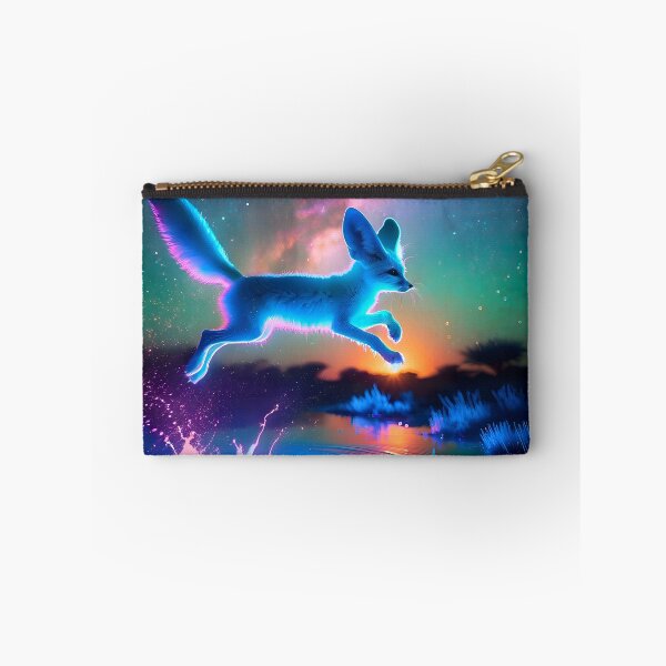 Item preview, Neon Blacklight Style Fennec Fox Leap designed and sold by Matt's Artificial Nature.