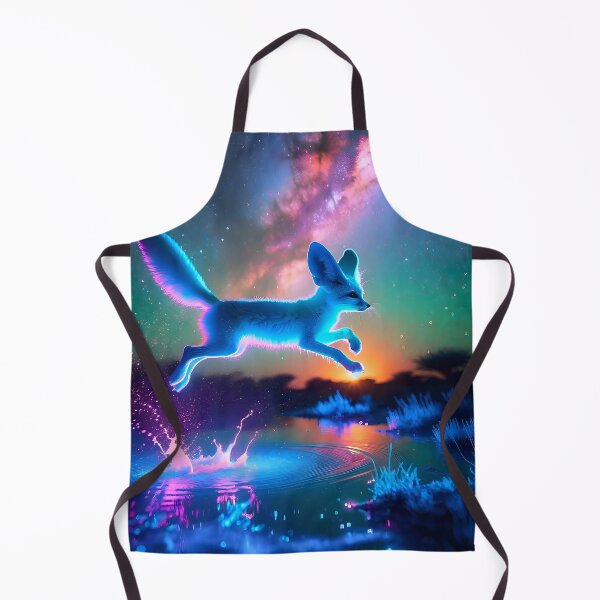 Item preview, Neon Blacklight Style Fennec Fox Leap designed and sold by Matt's Artificial Nature.