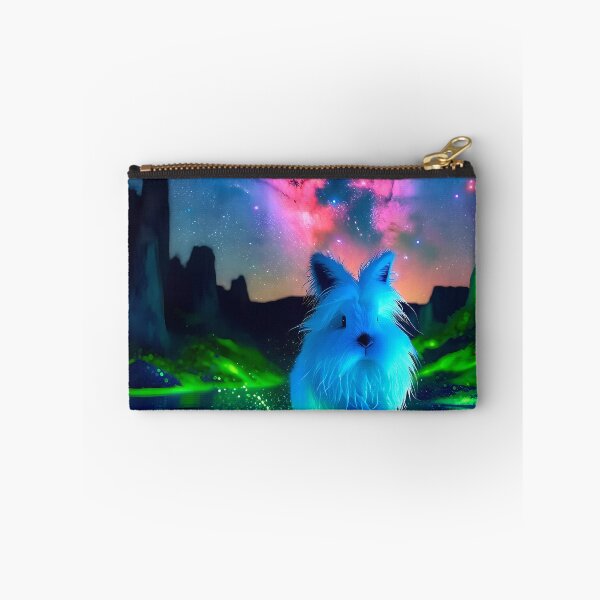 Item preview, Neon Blacklight Style White Rabbit Leap  designed and sold by Matt's Artificial Nature.