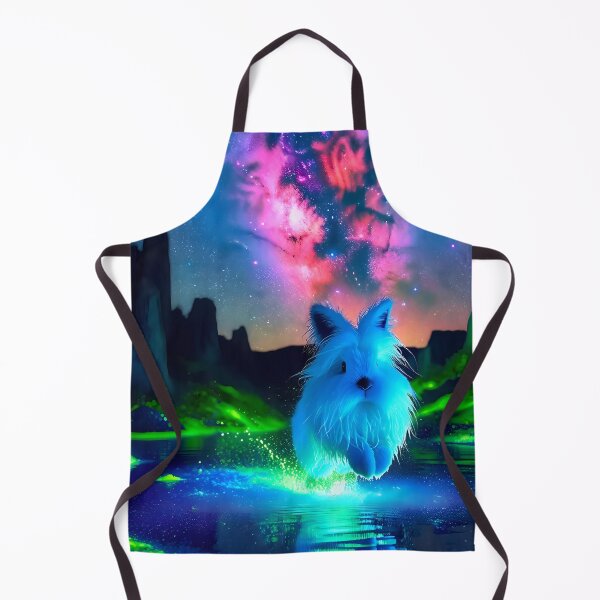 Item preview, Neon Blacklight Style White Rabbit Leap designed and sold by Matt's Artificial Nature.